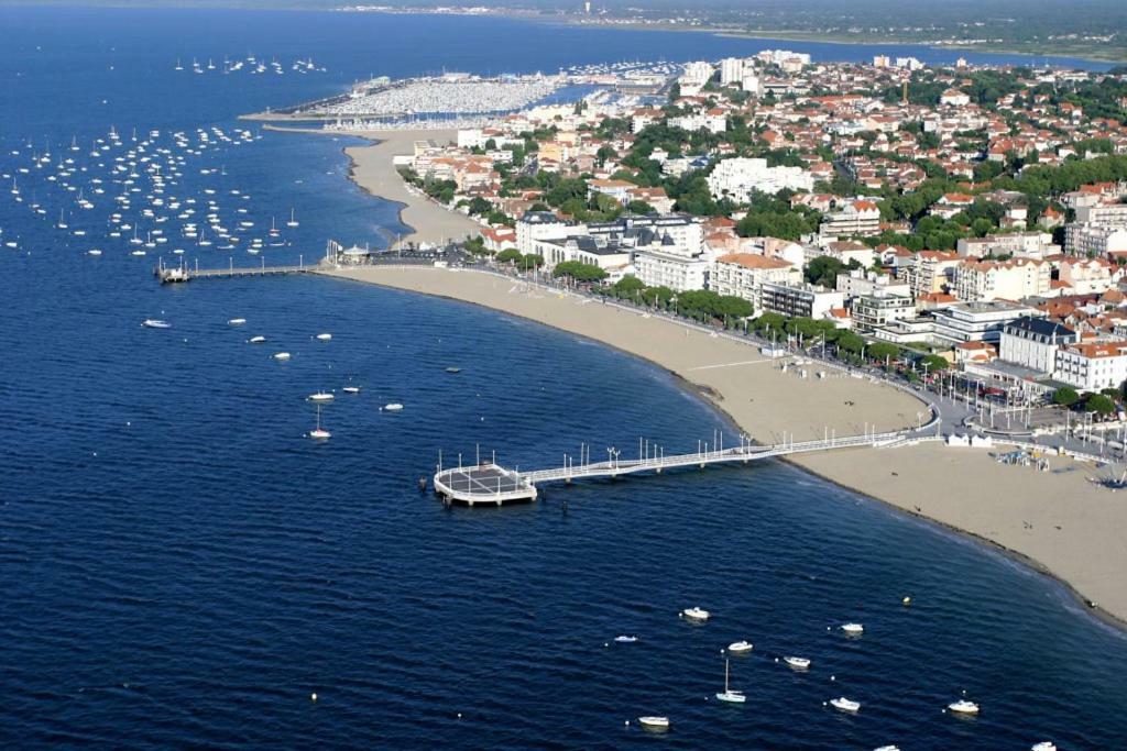 Bel Appt T2 Centre-Ville D'Arcachon Avec Terrasse Et Parking 外观 照片